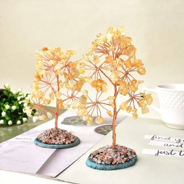 Natural Crystal Tree Amethyst Rose Quartz Olivine Lucky Tree Decor Agate Slices Gravle Stone Mineral Ornaments Home decor Gifts - Image 4