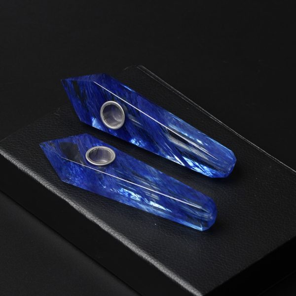 Natural Quartz Smoking Pipe Crystal Point Wand Healing Crystal GemstoneWith Metal Filter Wholesale Price 1PC - Image 6