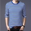 Navy style long-sleeve shirt men T-shirt o-neck stripe t shirt men shirt navy vintage basic 95% cotton shirt - Image 4