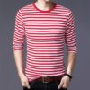 Navy style long-sleeve shirt men T-shirt o-neck stripe t shirt men shirt navy vintage basic 95% cotton shirt - Image 5