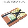 New Fashion Slim Men's Leather Magic Wallet Korea Designer Credit Card Holder Women Small Cash Clip Bilfold Man Clamps for Money - Image 3