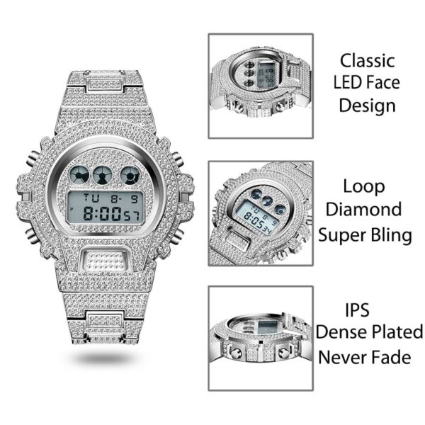 New MISSFOX G Style Shock Mens Watches Top Brand Luxury Bling Bling Digital Watch Men Diamond Male Clock Hip Hop Iced Out Watch - Image 3