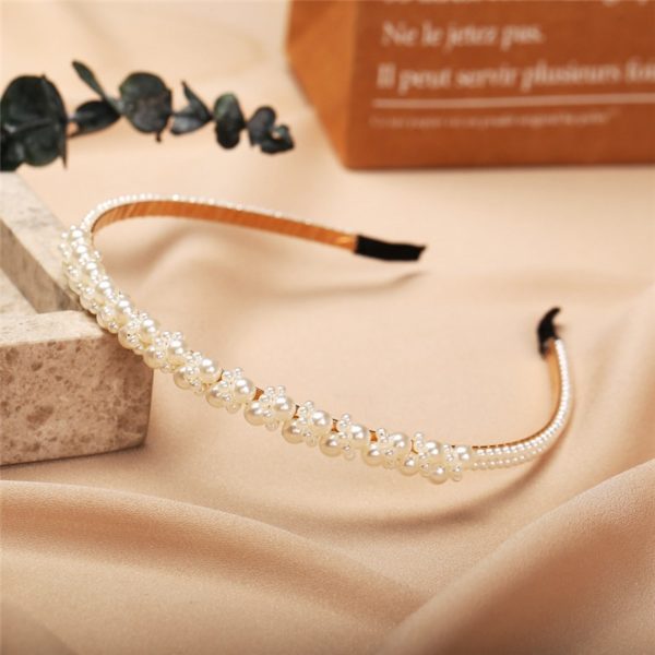 New Women Elegant Full Pearls Simple Hairbands Sweet Headband Hair Hoops Holder Ornament Head Band Lady Fashion Hair Accessories - Image 4