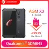 OFFICIAL AGM X3 JBL-Cobanding 5.99'' 6G 64G NFC Smartphone 4100mAh IP68 Android 8.1 Mobile phone SDM845
