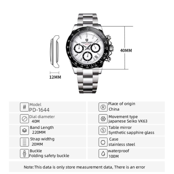 PAGANI DESIGN 2020 New Men's Watches Quartz Business Watch Mens Watches Top Brand Luxury Watch Men Chronograph VK63 Reloj Hombre - Image 6