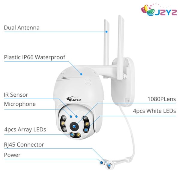 PTZ Wireless IP Camera Waterproof 4X Digital Zoom Speed Dome Super 1080P WiFi Security CCTV Two-Way Audio AI Human Detection - Image 4