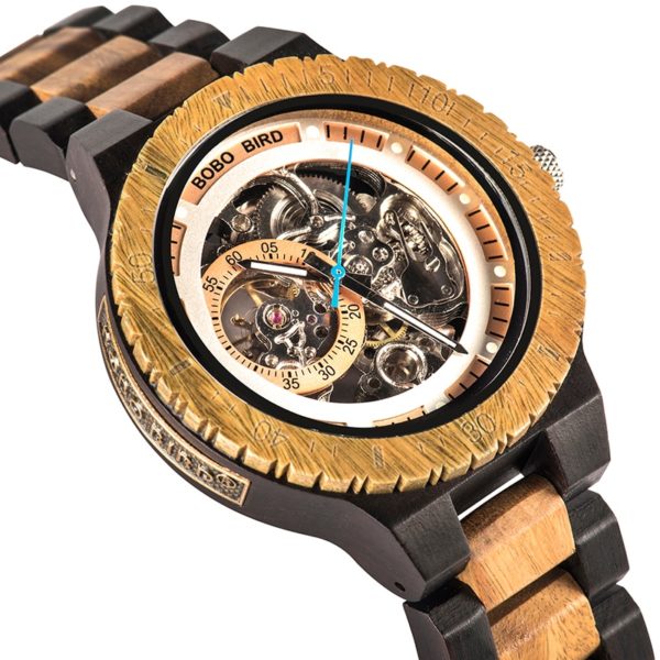 Personalized Customiz Watch Men BOBO BIRD Wood Automatic Watches Relogio Masculino OEM Anniversary Gifts for Him Free Engraving - Image 4