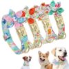 Personalized Dog Collar Printed Customized Pet Collar For Small Medium Large Dogs Free Engraved Collars Floral Dog Accessories - Image 2