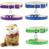 Pet Dog Cat Collar Bling Love Heart Crystal Pendants Necklace Safety Soft Leather Kitten Puppy Neck Strap Animal Accessories - Image 2