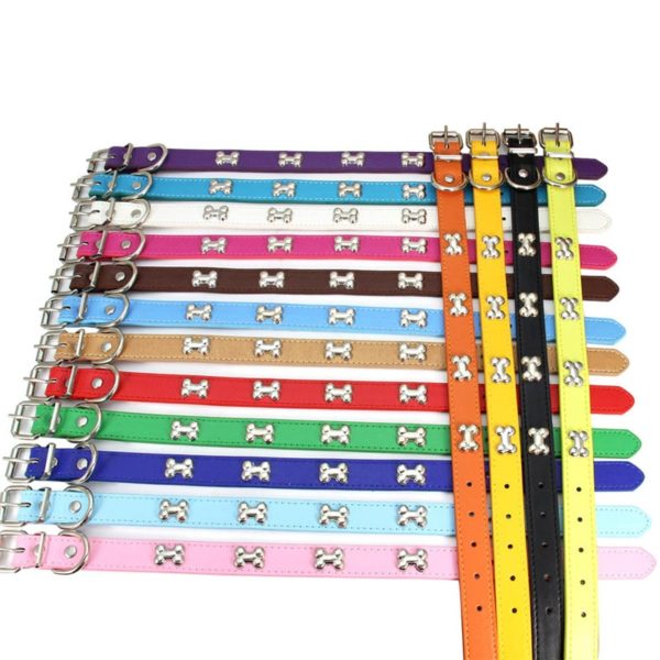 Pet Dog Collar Bone Leather Durable Pet Supplies Accessories Neck Strap Collar for Dog Puppy Pug Collars for Small Large Dogs - Image 5