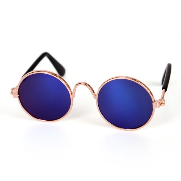 Pet Products Lovely Vintage Round Cat Sunglasses Reflection Eye wear glasses For Small Dog Cat Pet Photos Props Accessories - Image 3