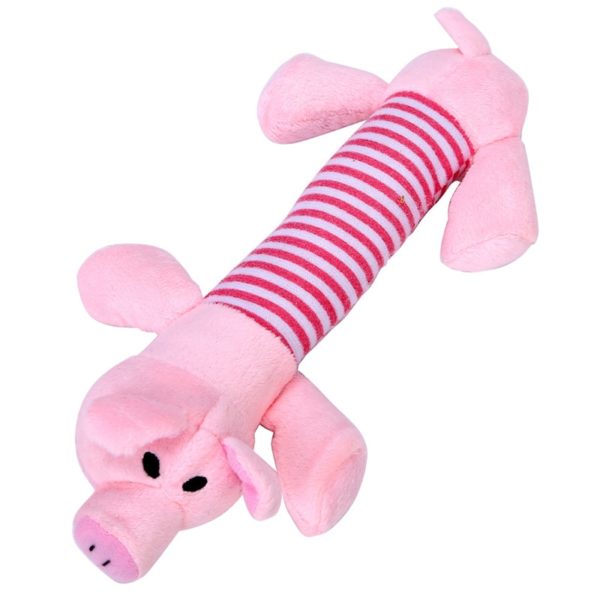 Popular Pet Dog Cat Funny Fleece Durability Plush Dog Toys Squeak Chew Sound Toy Fit for All Pets Elephant Duck Pig Plush Toys - Image 4