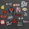 Punk Rock Heavy Metal Bands Name Tag Embroidery Biker Patches Clothes Stickers Apparel Accessories Badge
