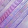 QIBU 22*30cm Purple Faux Leather Fabric Chunky Glitter Soft Cotton Smooth PU Leather A4 size DIY Bow Bags Material Vinyl Fabric - Image 4