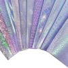 QIBU 22*30cm Purple Faux Leather Fabric Chunky Glitter Soft Cotton Smooth PU Leather A4 size DIY Bow Bags Material Vinyl Fabric - Image 5