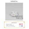 Real 925 Sterling Silver Zircon Enamel Plum Flower Adjustable Ring Elegant Fine Jewelry For Women Romantic Party Bijoux - Image 3