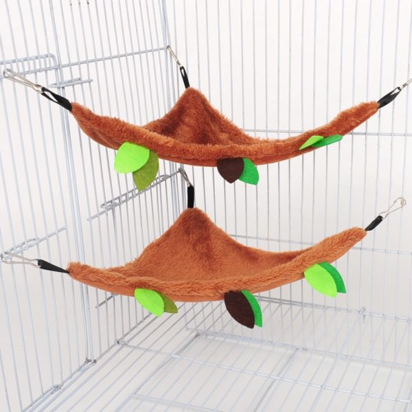 Ropeway Nest Forest Hamster Hammock Soft Toys Leaf Tunnel Toy House Warm Cage Pet Stump Small Pet Toy - Image 2