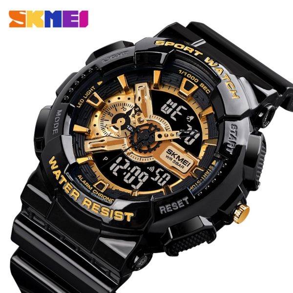 SKMEI Youth Fashion Digital Watch Men Shockproof Waterproof Dual Wristwatches LED Chrono Alarm Clock Mens Watches Cool Hour 1688