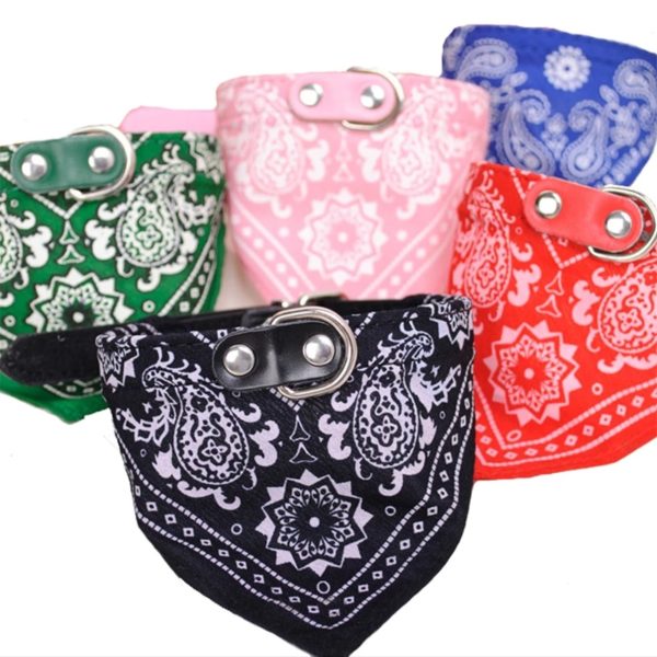 SUPREPET Cute Adjustable Small Dog Collars Puppy Pet Slobber Towel Outdoor Cat Collar Print Scarf Design Dog Collar Neckerchief - Image 3