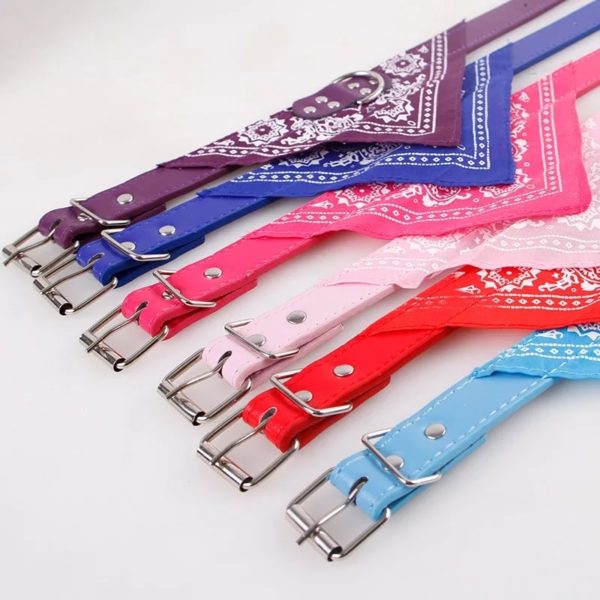 SUPREPET Cute Adjustable Small Dog Collars Puppy Pet Slobber Towel Outdoor Cat Collar Print Scarf Design Dog Collar Neckerchief - Image 4