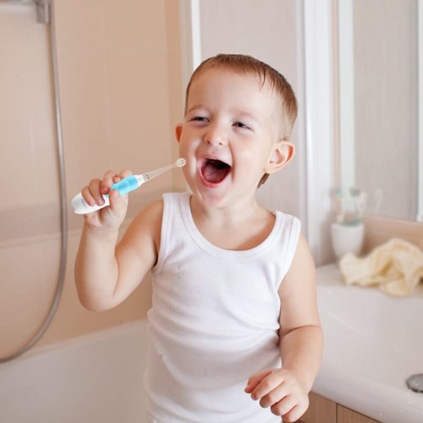 Seago Children Sonic Electric Toothbrush Battery Power LED Light Smart Timer Waterproof IPX7 Replaceable Dupont Brush Head SG513 - Image 2