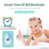 Seago Children's Electric Toothbrush LED Light Smart Reminder Replacement Nozzles Battery Supply Sonic Toothbrush for 3 Years - Image 5