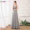 Sequined Grey Evening Dresses Ever Pretty EP00717GY A-Line Double V-Neck Sleeveless Tulle Elegant Party Gowns Vestido Longo 2020 - Image 4