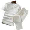 (Shirt trousers) New Arrival Summer Style Men Cotton and Linen Shirts High Quality Fashion Casual Solid Men's Shirts M-5XL - Image 2