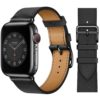 Single ring Leather Strap suitablefor iWatch 38mm 42mm Susiness sports band Suitable for Apple Watch 40mm 44mm Series 123456 SE