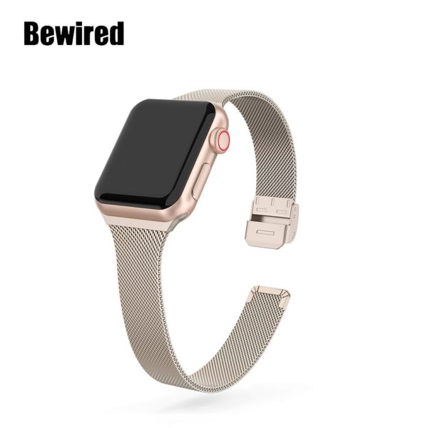 Slim Watch Band for Apple Watch SE 6/5/4 40MM 44MM Metal Bracelet Loop Strap for iWatch Series 3/2/1 38MM 40MM Wrist Watchband - Image 2