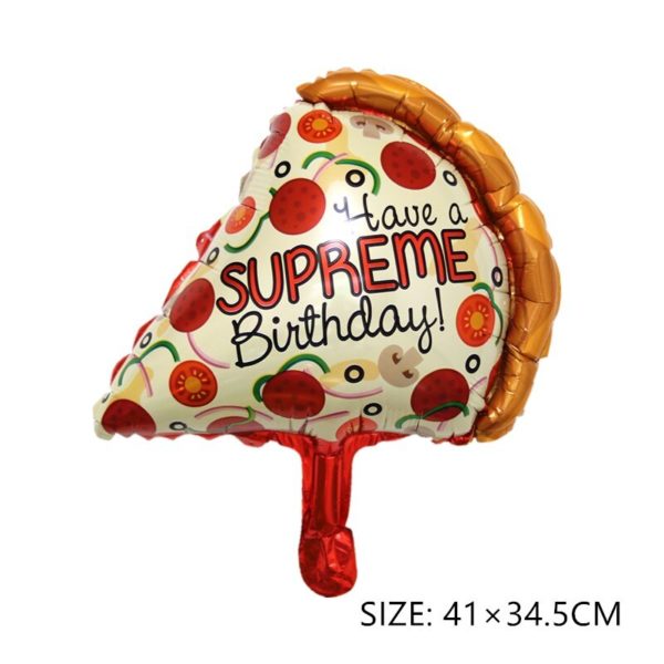 Small Large Ice Cream Pizza Burger Balloon Toy Hot Dog Donut Aluminum Film Balloon Happy Birthday Party Decoration Balloon Mini - Image 5