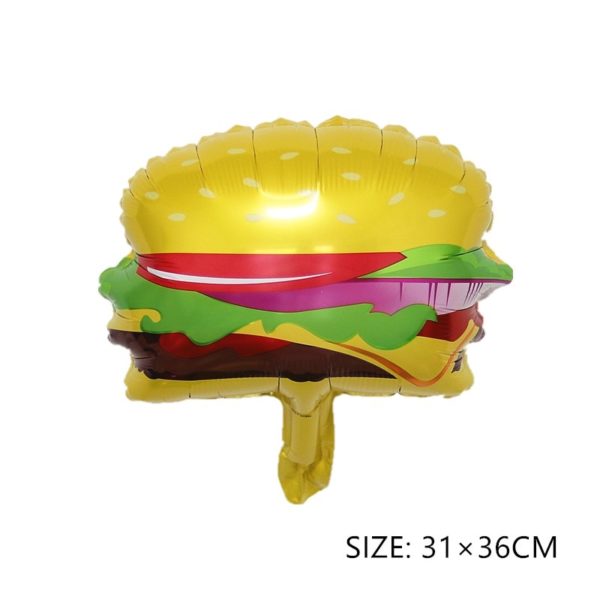 Small Large Ice Cream Pizza Burger Balloon Toy Hot Dog Donut Aluminum Film Balloon Happy Birthday Party Decoration Balloon Mini - Image 6