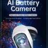 Smart Battery Camera IP Cloud Storage 1080p Wire-Free Security CCTV with AI Inside IP65 Watherproof Outdoor PIR APP Alarm Push