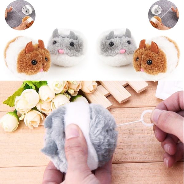 Snailhouse Cute Cat Toys Plush Fur Toy Shake Movement Mouse Pet Kitten Funny Rat Safety Plush Little Mouse Interactive Toy Gift - Image 2