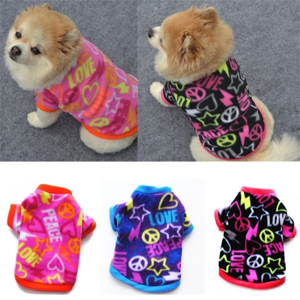 Soft Puppy Clothes Short Sleeve Comfortable Cozy T-shirt Pets Sweater Neck Cute Small Dog Durable Autumn Winter Warm Costume