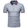 Solid Cotton Slim fit Embroidered Logo On Neckline Oversize Customized Casual Men's Polo T Shirt - Image 4