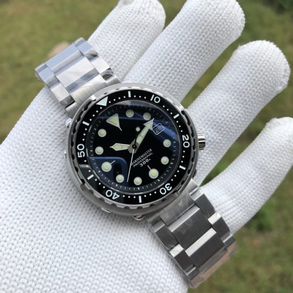 Steeldive SD1975 Black Dial Ceramic bezel 30ATM 300m Waterproof Stainless Steel NH35 Tuna Mens Dive Watch - Image 5