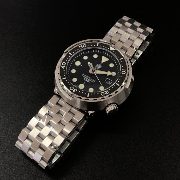 Steeldive SD1975 Black Dial Ceramic bezel 30ATM 300m Waterproof Stainless Steel NH35 Tuna Mens Dive Watch