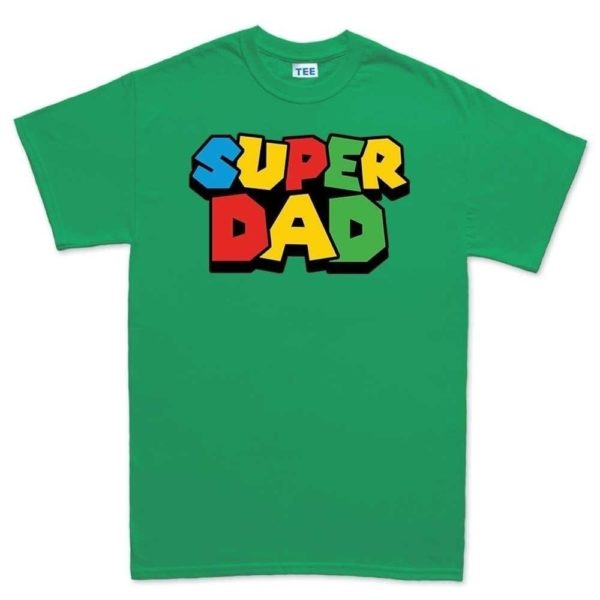 Super Dad Men Tshirt Colorful Short Sleeve Mario Luigi Father Day Gift For Dad SofSpun Cotton Hipster Cool Tops Tee - Image 3