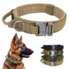 Tactical Dog Collar With Handle Durable Military Nylon Dog Collar Adjustable Training Collar For Large Dogs German Shepherd