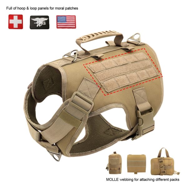 Tactical Dog Harness Pet Military Training Dog Vest German Shepherd Dog Harness Molle Vest For Medium Large Dogs - Image 2