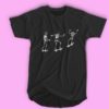 The Three skateboard skeleton Graphic Tee Punk Style Skull Cool Grunge Unisex T-Shirt Hallowmas tee Gift Black Women T-Shirt - Image 2