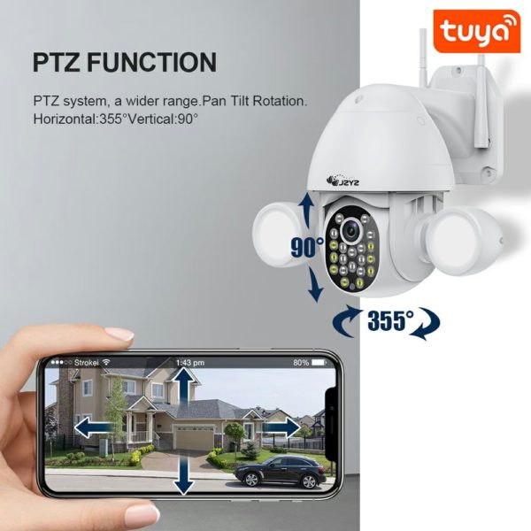 Tuya Smartlife Floodlight Yardlight Security IP Camera 3MP Dual Lighting Two-Way Audio Home Safety Support Google Home and Alexa - Image 4