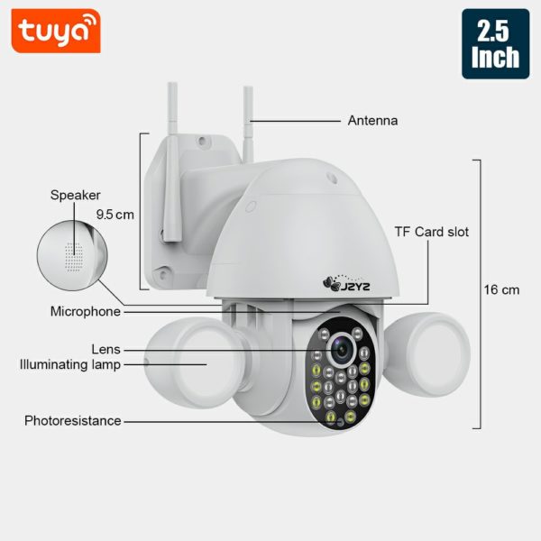 Tuya Smartlife Floodlight Yardlight Security IP Camera 3MP Dual Lighting Two-Way Audio Home Safety Support Google Home and Alexa - Image 5