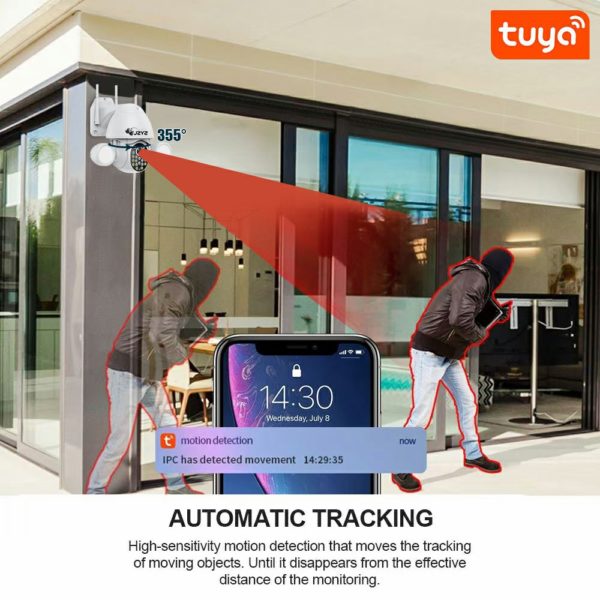 Tuya Smartlife Floodlight Yardlight Security IP Camera 3MP Dual Lighting Two-Way Audio Home Safety Support Google Home and Alexa - Image 6