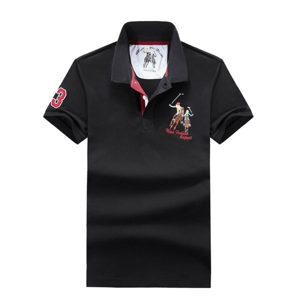 UAICESTAR Brand Cotton Polo Men 2021 New Summer High Quality 3D Embroidery Short Polo Shirt Solid Color Casual Fashion Men Polo - Image 2