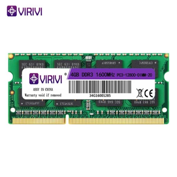 VIRIVI DDR3 DDR4 2G 4GB 8GB 1333 1600 1866 2133 2400 2666Mhz SO-DIMM 1.35V 1.5V 1.2V Notebook RAM 204Pin Laptop Memory core kit