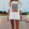 Vacation Beach T Shirt Summer White Tee The Best Surfing Women's Retro Style T Shirt Casual Oversized Tee