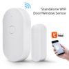 WIFI Door Window Sensor Tuya Smart Home Independent Wireless Security Alarm Works with Alexa Notification Open or Closed No Hub