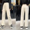 WITHZZ Spring Autumn Wide-leg Jeans Women's High-waist Denim Pants Retro Loose Droop Straight Trousers Jeans - Image 4
